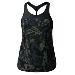 Camisole Tank Top Lululemon 5 Mile Singlet Pop Cut Fatigue Green Black / Black T